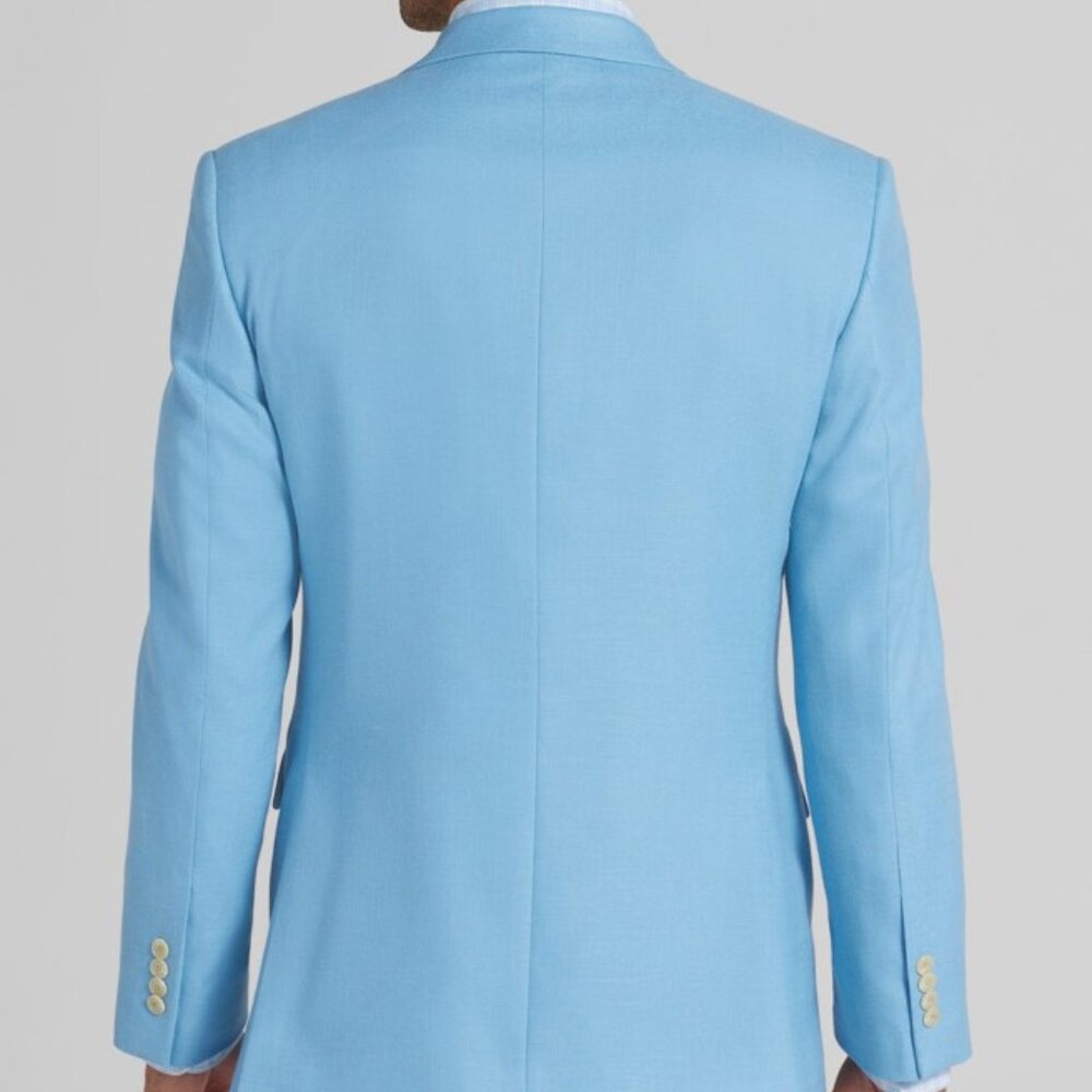 NEW Jos. A. Bank Traditional Fit Textured Comfort Stretch Sportcoat Light Blue - Picture 3 of 5